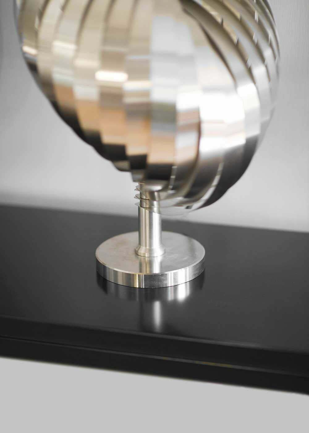 Pair Of Table Lamps By Henri Mathieu With Structure In Steel And Aluminium, 1970 photo for sale