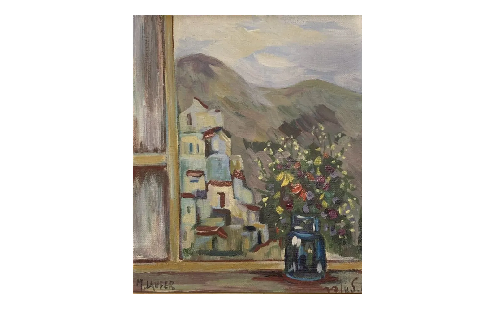 "The Bouquet At The Window" By Milia Laufer photo furniture