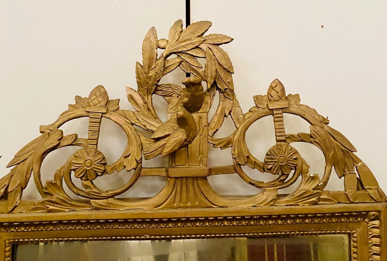 Home Decor Louis XVI Style Mirror In Wood And Gilded Stucco, 19th Century photo