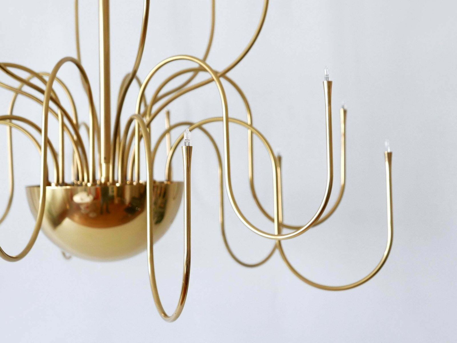 2899.0 Elegant Brass Chandelier Or Pendant Lamp Mesa 18 By Florian Schulz Germany 1990s photo