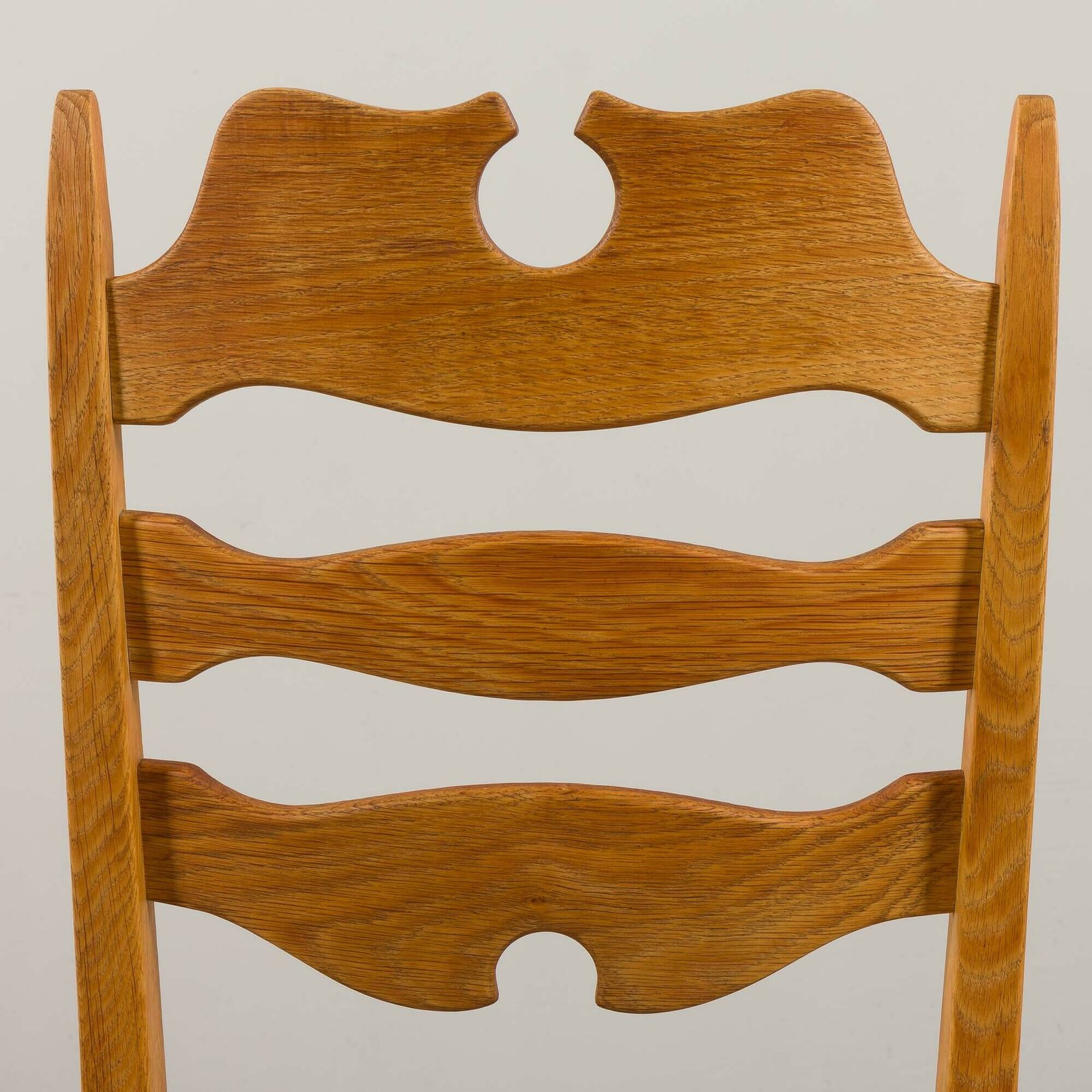 photo vinterior Danish Set Of Six Oak Razor Chairs, H. Kjærnulf For Eg Kvalitetsmøbler 1960s