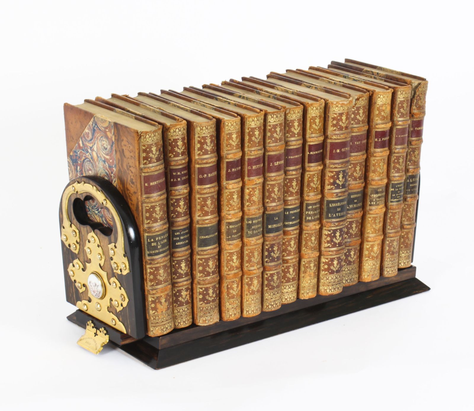 photo for sale Antique English Coromandel & Ormolu Mounted Four Piece Desk Set Mid 19th C