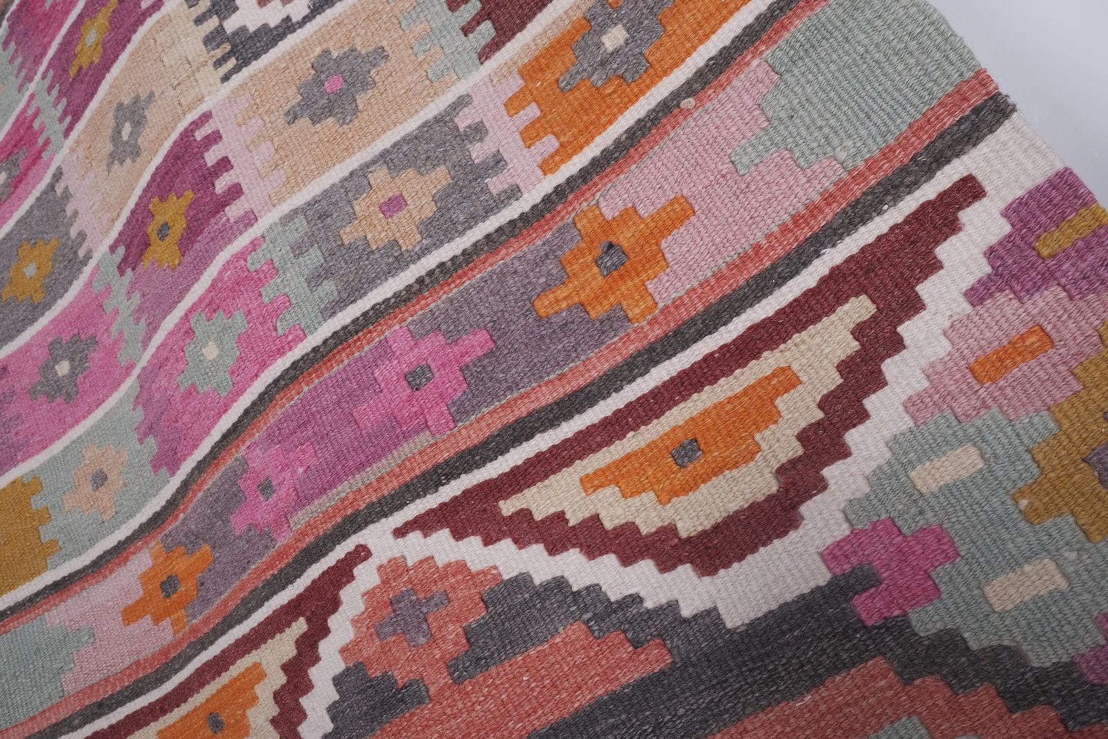 Turkish Handmade Runner Rug Kilim   Extra Long Hallway photo vinterior