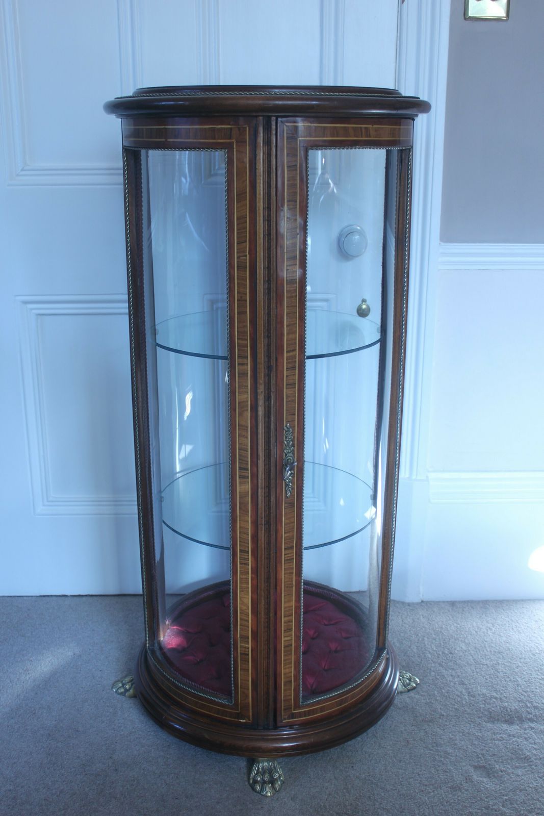photo for sale Late 19th Century Inlaid Vitrine/Bijouterie Cabinet