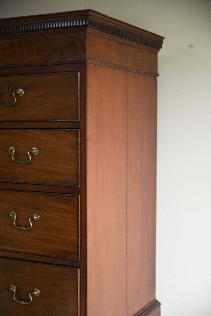 photo for sale Georgian Mahogany Chest On Chest Tallboy