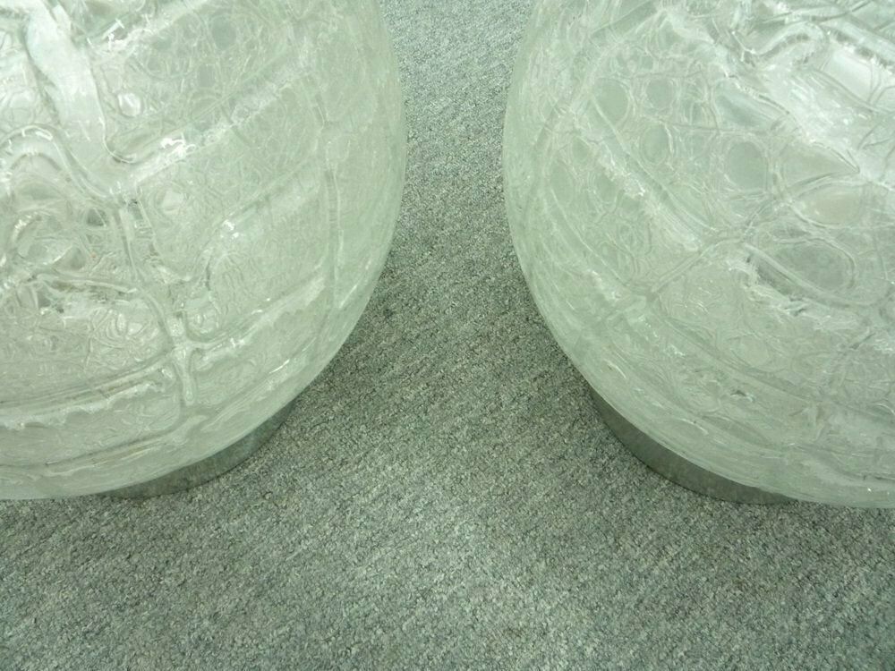 Ice Glass & Chrome Space Age Floor Lamps From Doria, 1960s, Set Of 2 photo buy