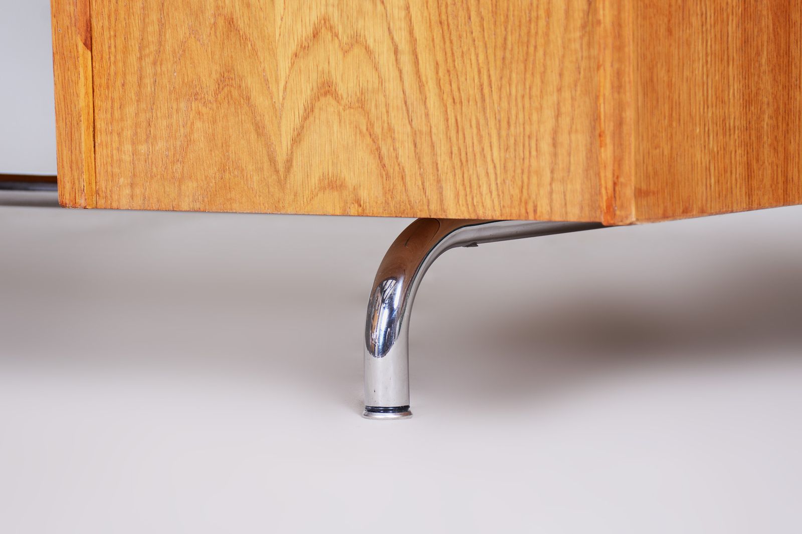 Furniture Restored Bauhaus Oak Writing Desk, Jindrich Halabala, Up Zavody, 1930s, Czechia photo