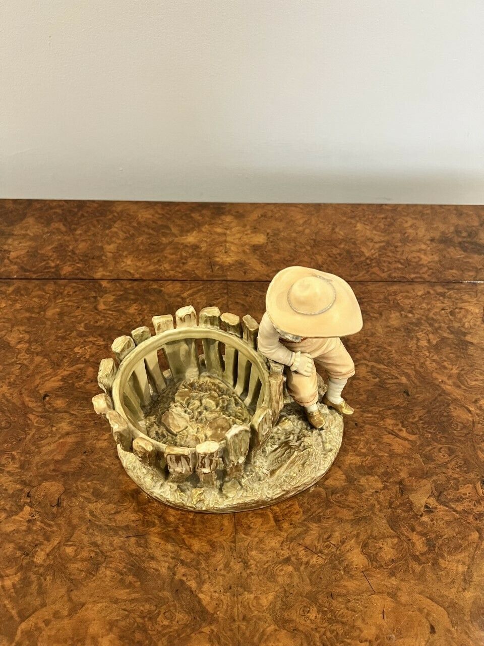 Fantastic Quality Antique Royal Worcester Figure With A Basket photo vinterior