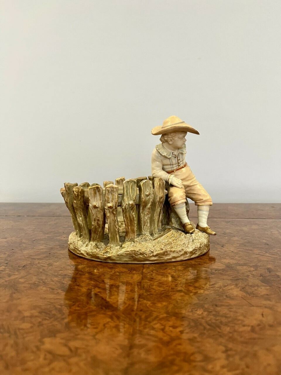 Fantastic Quality Antique Royal Worcester Figure With A Basket
