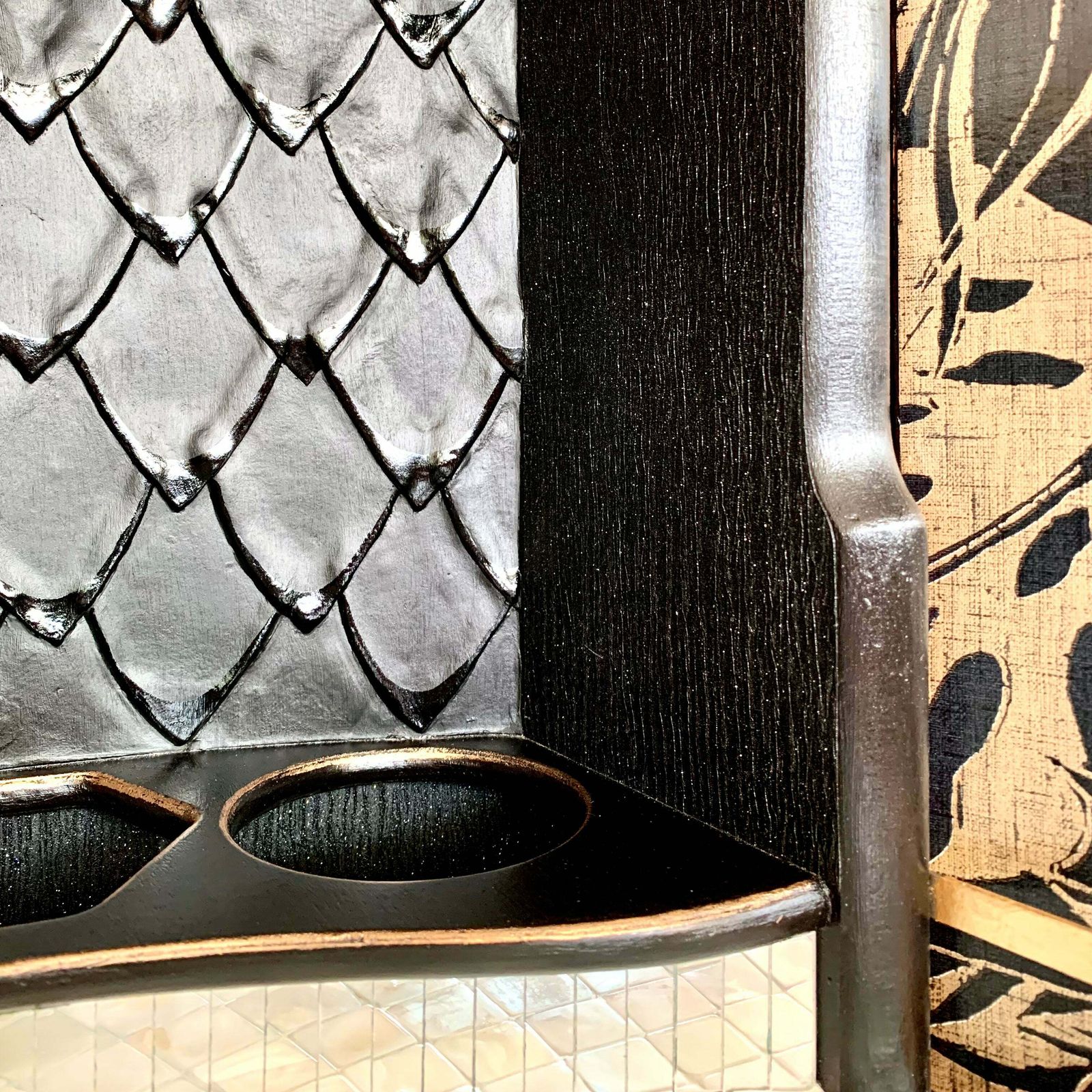 2225.0 Mid Century Modern Jacob Summer’s & Sons Cocktail Cabinet With Mother Of Pearl photo