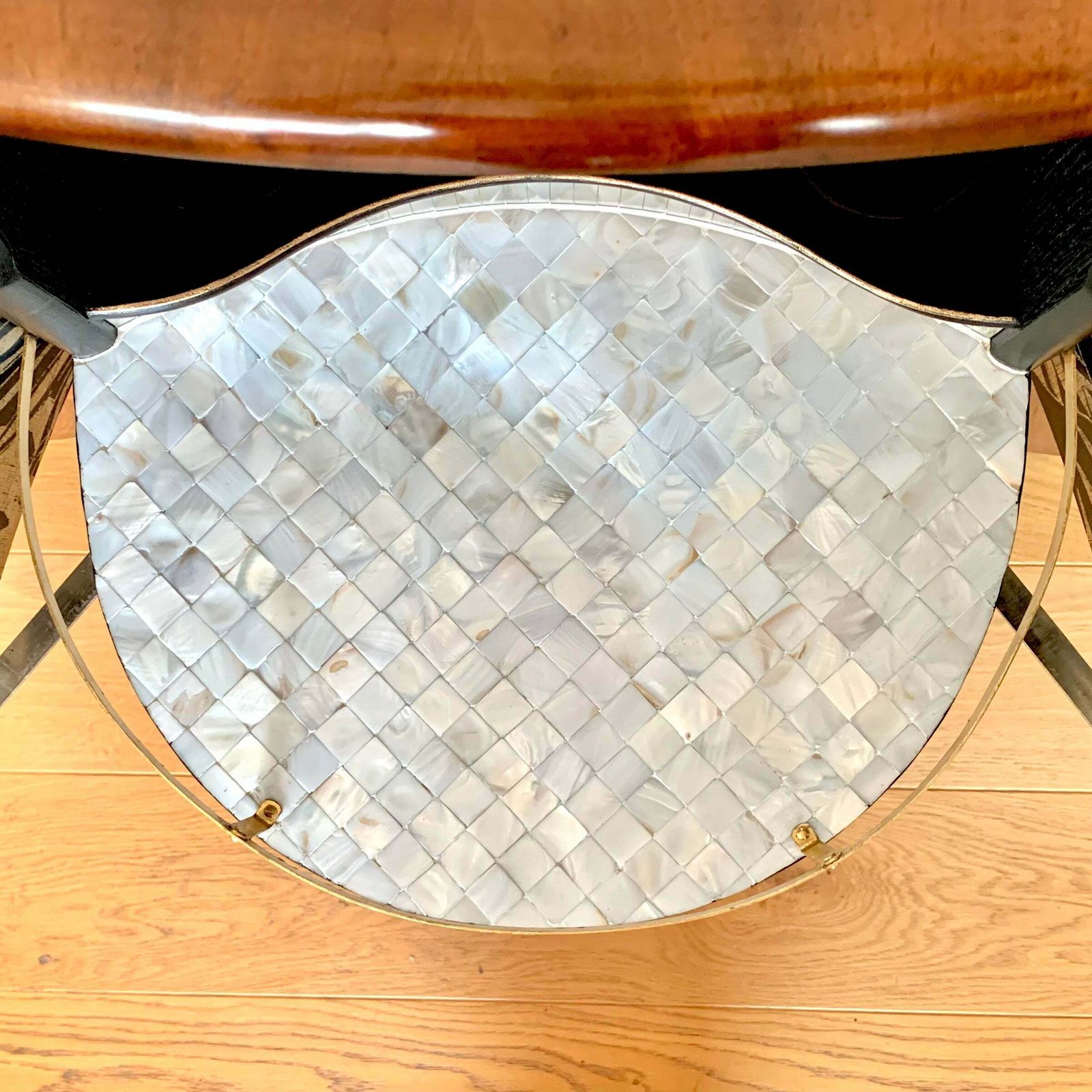photo buy Mid Century Modern Jacob Summer’s & Sons Cocktail Cabinet With Mother Of Pearl