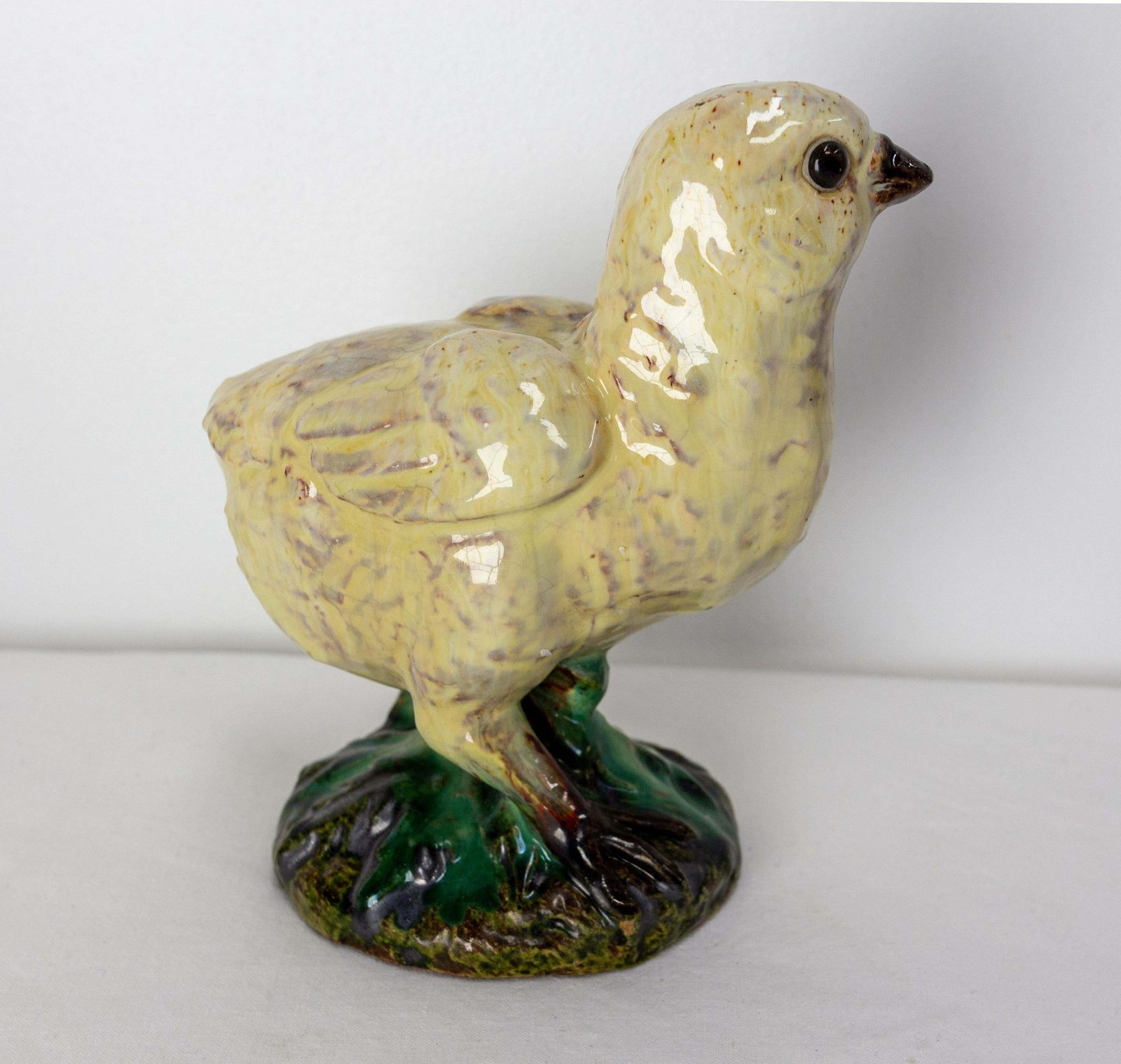 Chick Statuette Terracotta & Faience Signed J. Filmont, Circa 1900 C photo Art