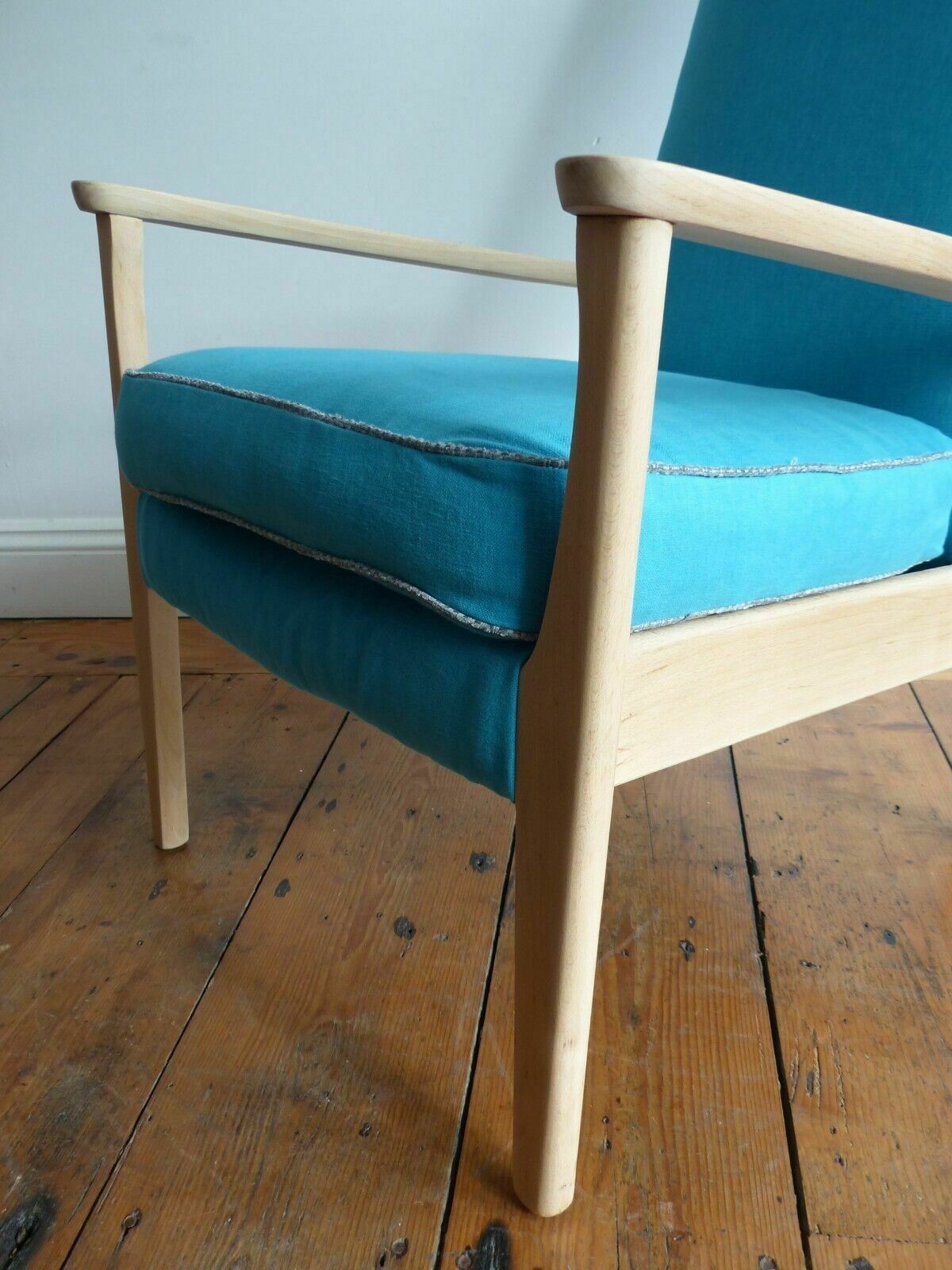 Mid Century Vintage Parker Knoll Beech Armchair Refurbished Top photo buy