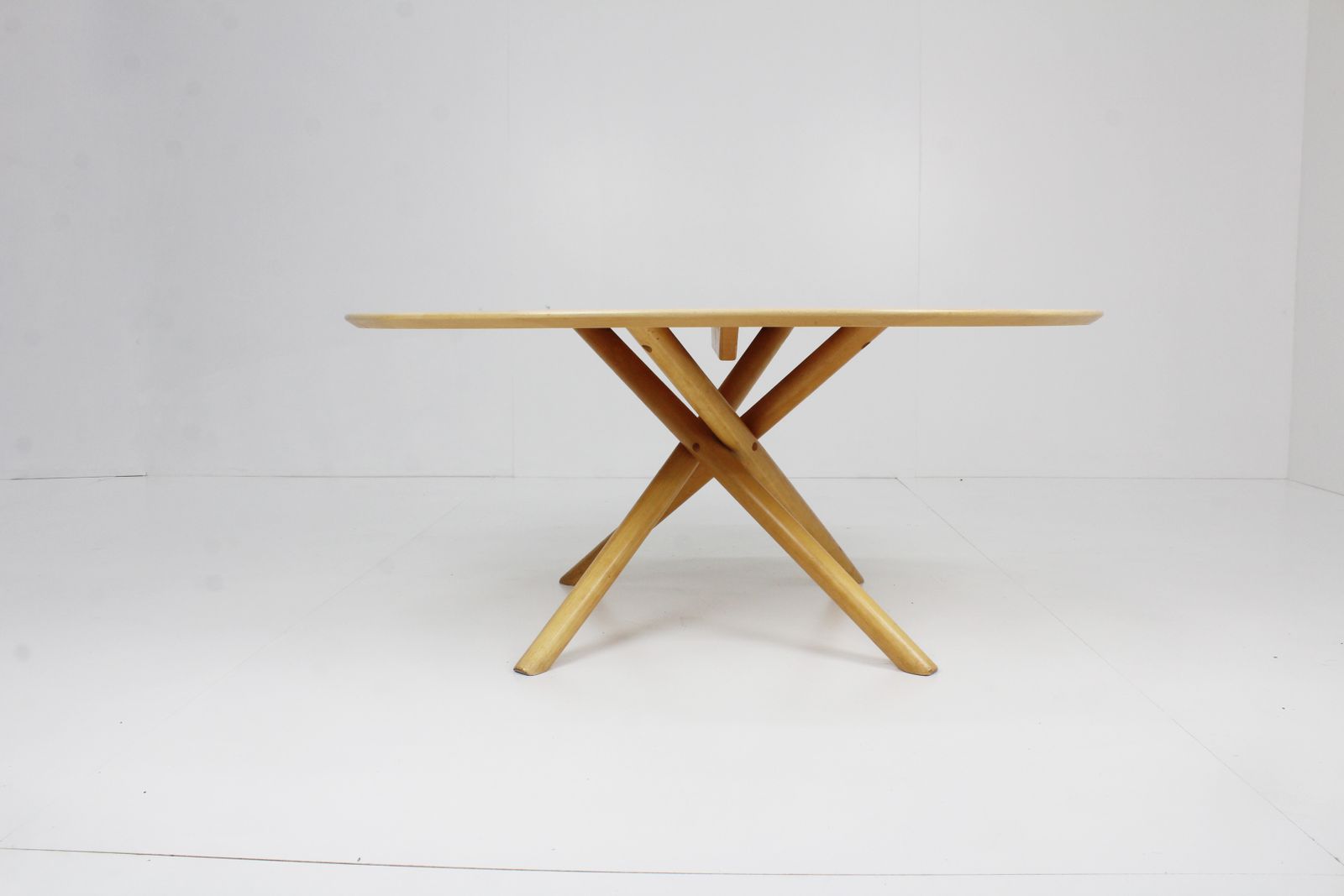 Vintage Solid Wood Oval Coffee Table photo 381.92