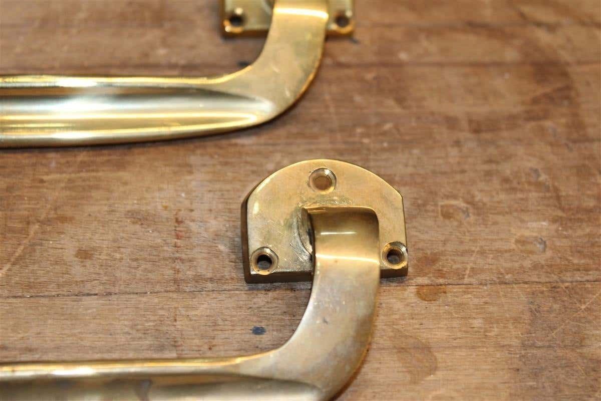 Pair Of Mid Century Italian Solid Brass Handles, 1950s photo Home Fixtures
