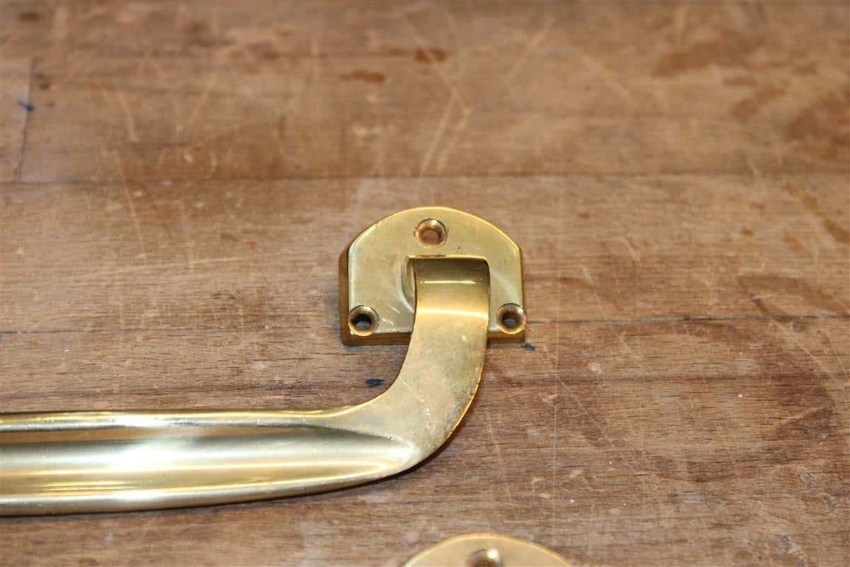 Pair Of Mid Century Italian Solid Brass Handles, 1950s photo 809.0