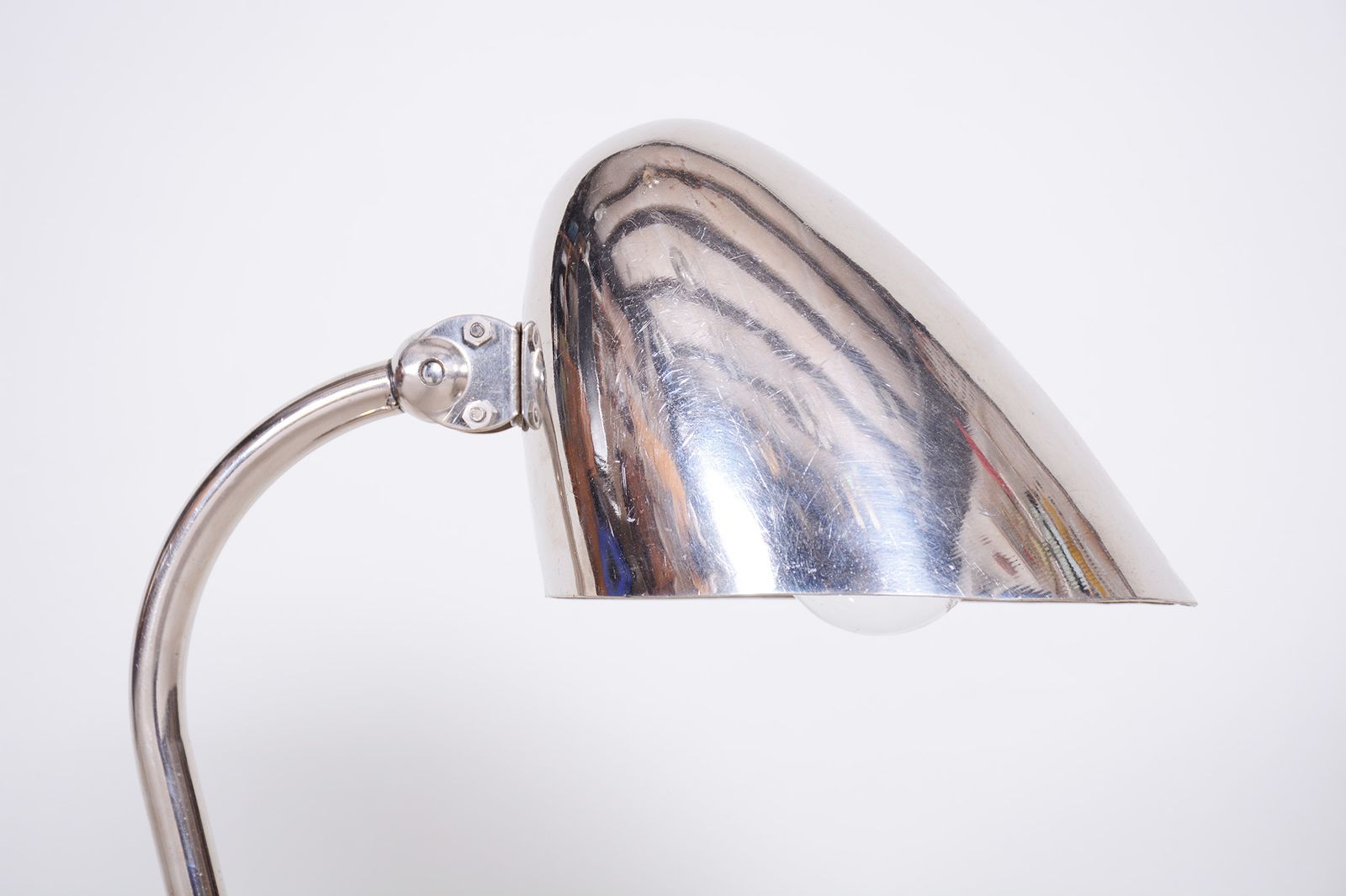 Pair Of Art Deco Table Lamps, Designed By Franta Anyz, Napako, Chrome Plated Steel,  Aluminium, Czechia, 1930s photo vintage