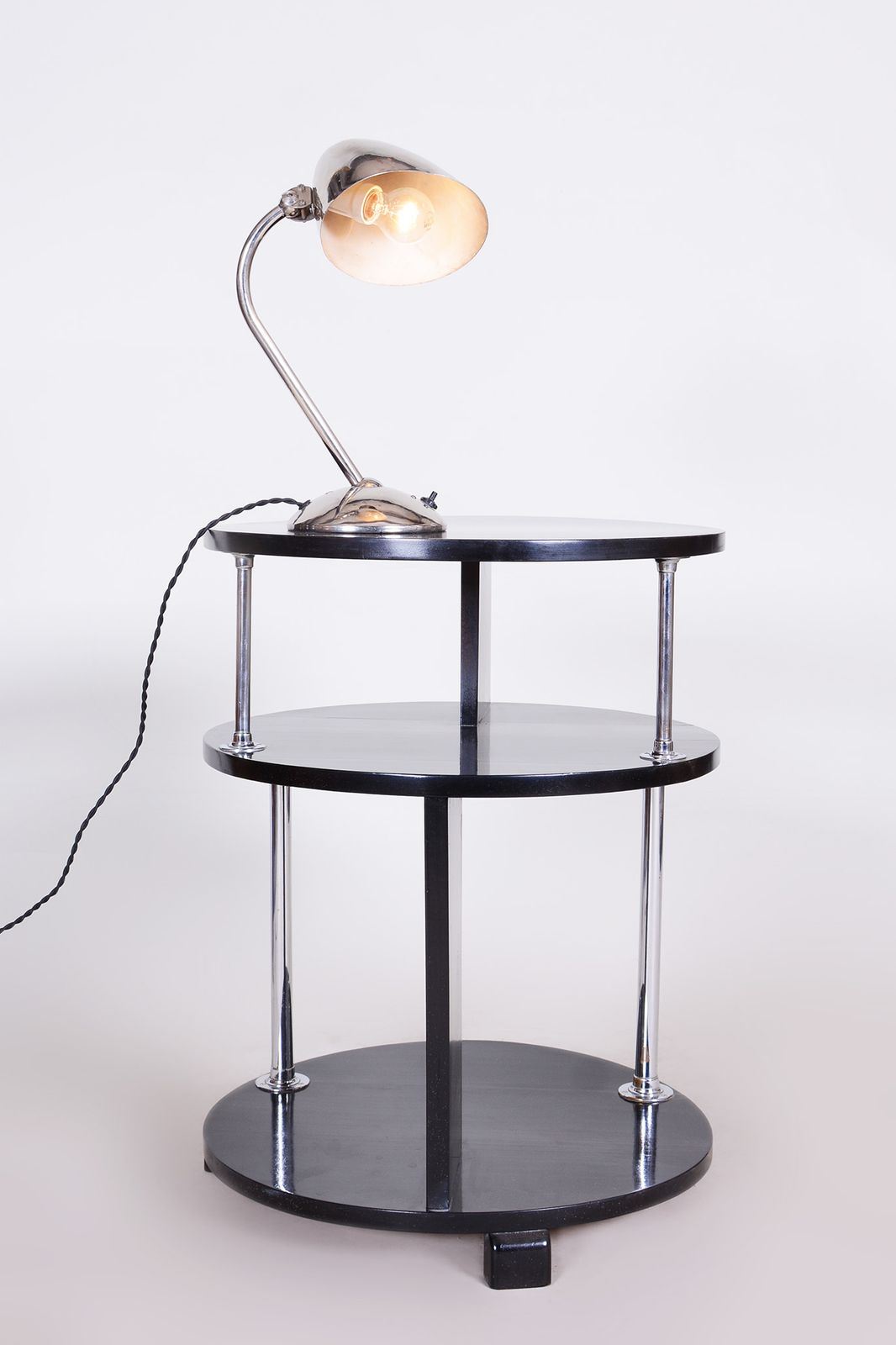 photo buy Pair Of Art Deco Table Lamps, Designed By Franta Anyz, Napako, Chrome Plated Steel,  Aluminium, Czechia, 1930s