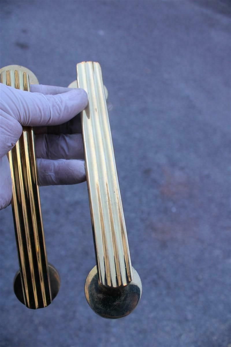 Mid Century Italian Handles In Solid Brass Rational Minimal Design Gold photo 1058.0