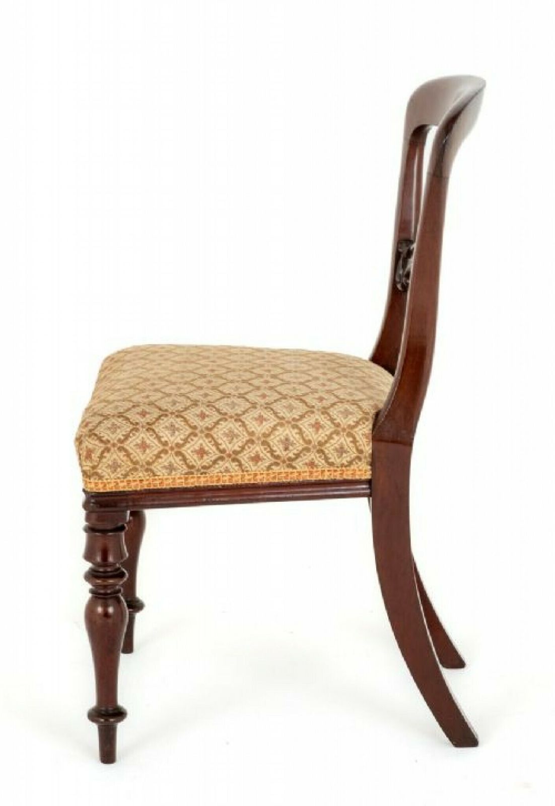 Set Victorian Dining Chairs Balloon Back Mahogany photo 2220.0