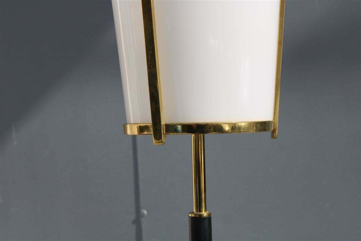 photo furniture Midcentury Italian Floor Lamp Stilnovo Marble Brass Plexiglass
