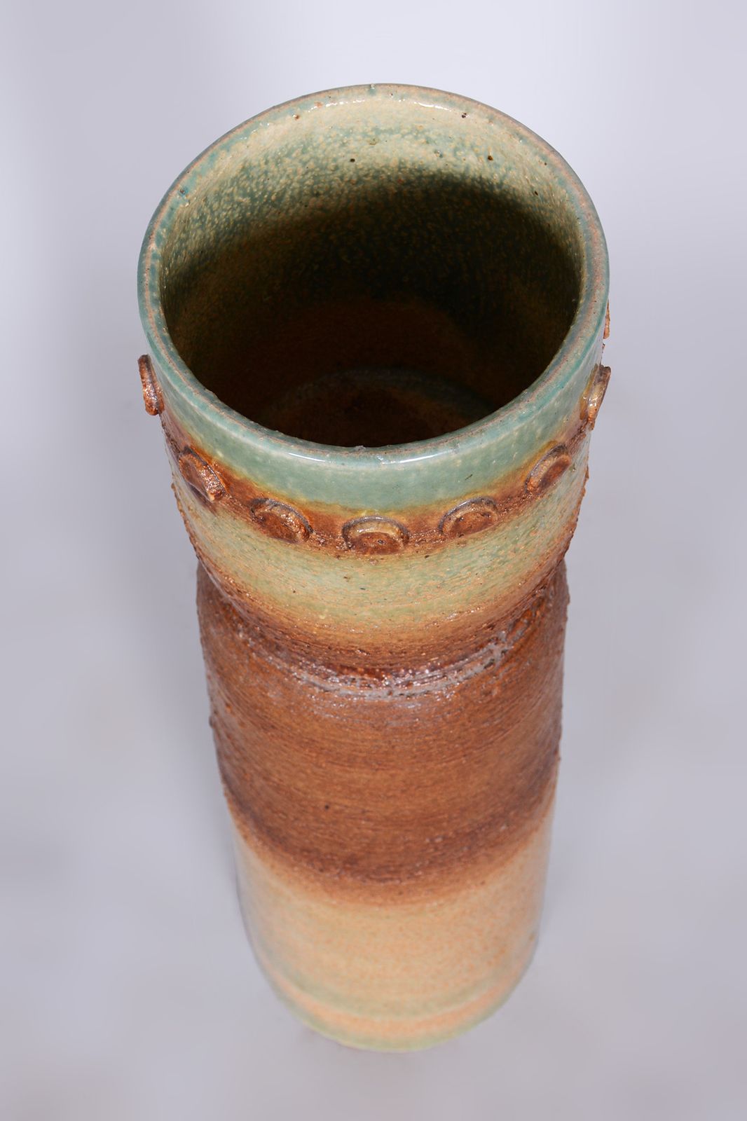 Original Mid Century Vase, Glazed Ceramics, Czechia, 1950s photo 300.0