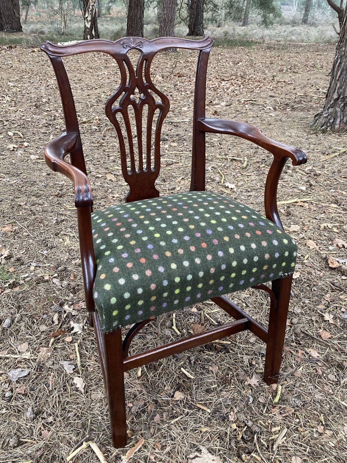 Pair Of Mahogany Open Armchairs / Carvers, Circa 1830 photo furniture