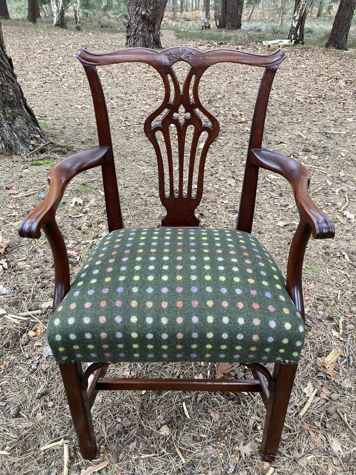 Pair Of Mahogany Open Armchairs / Carvers, Circa 1830 photo Furniture