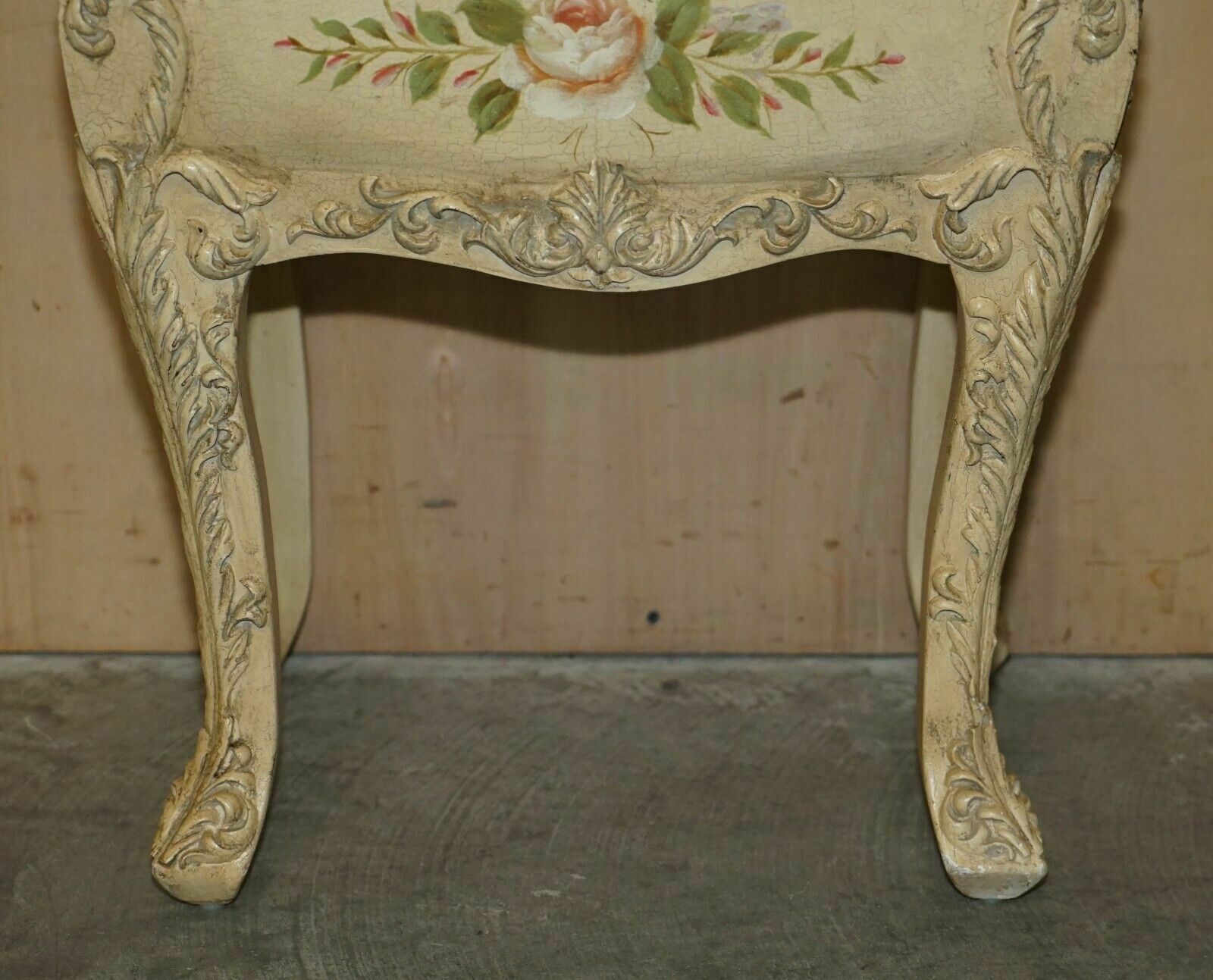 Pair Of Vintage Hand Painted French Bombe Bedside / Side End Table Size Chests photo vinterior