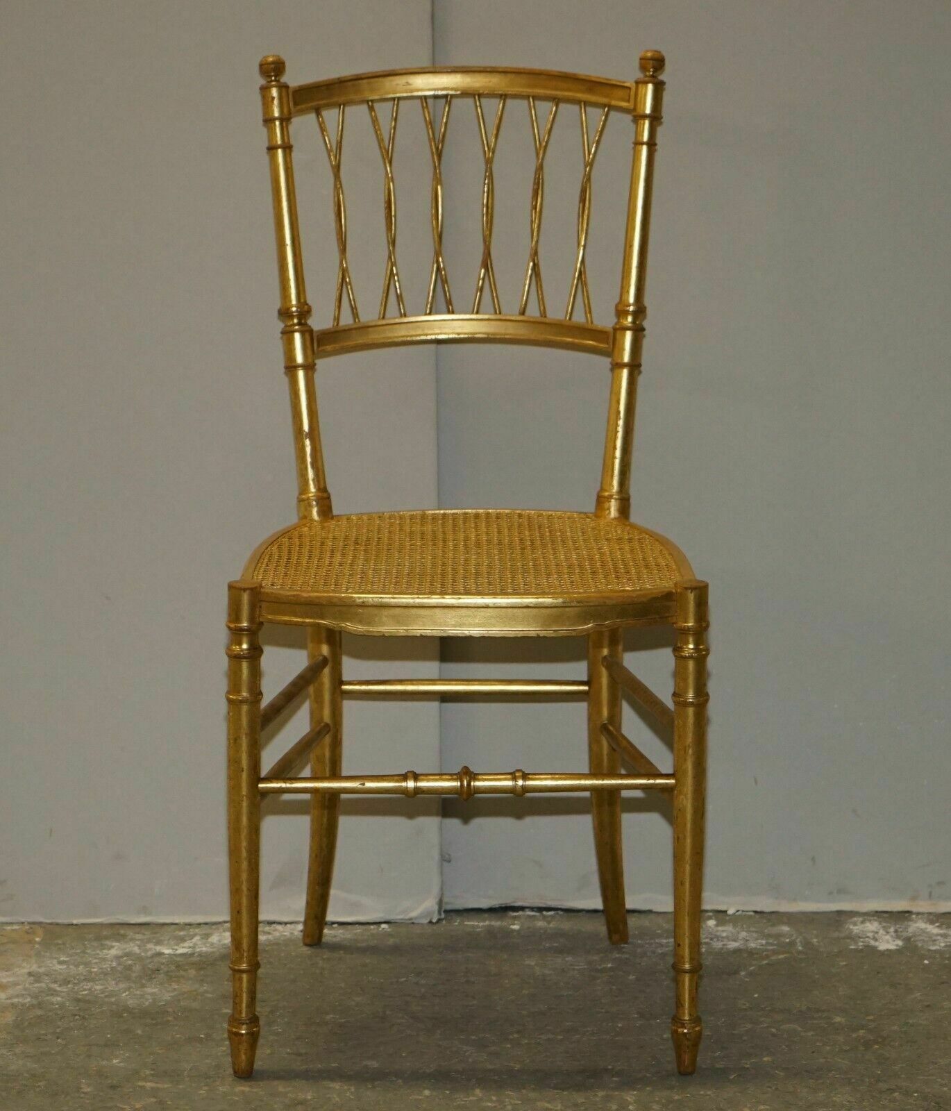 1 Of 30 Antique Lady Diana's Family Spencer House Giltwood Bergere Banque Chairs photo Furniture