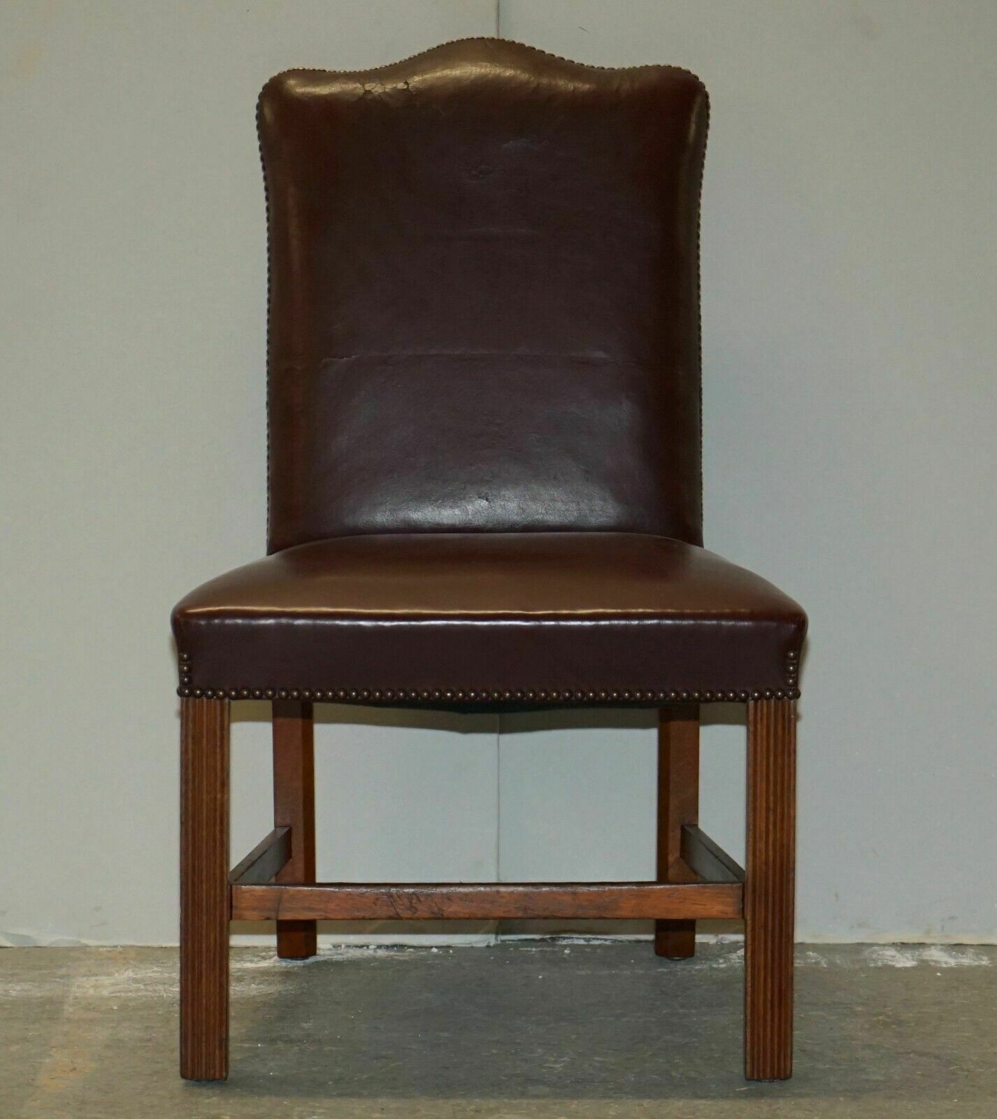 Leather Office Guest Chair From Princess Diana's Family Estate Spencer House photo for sale