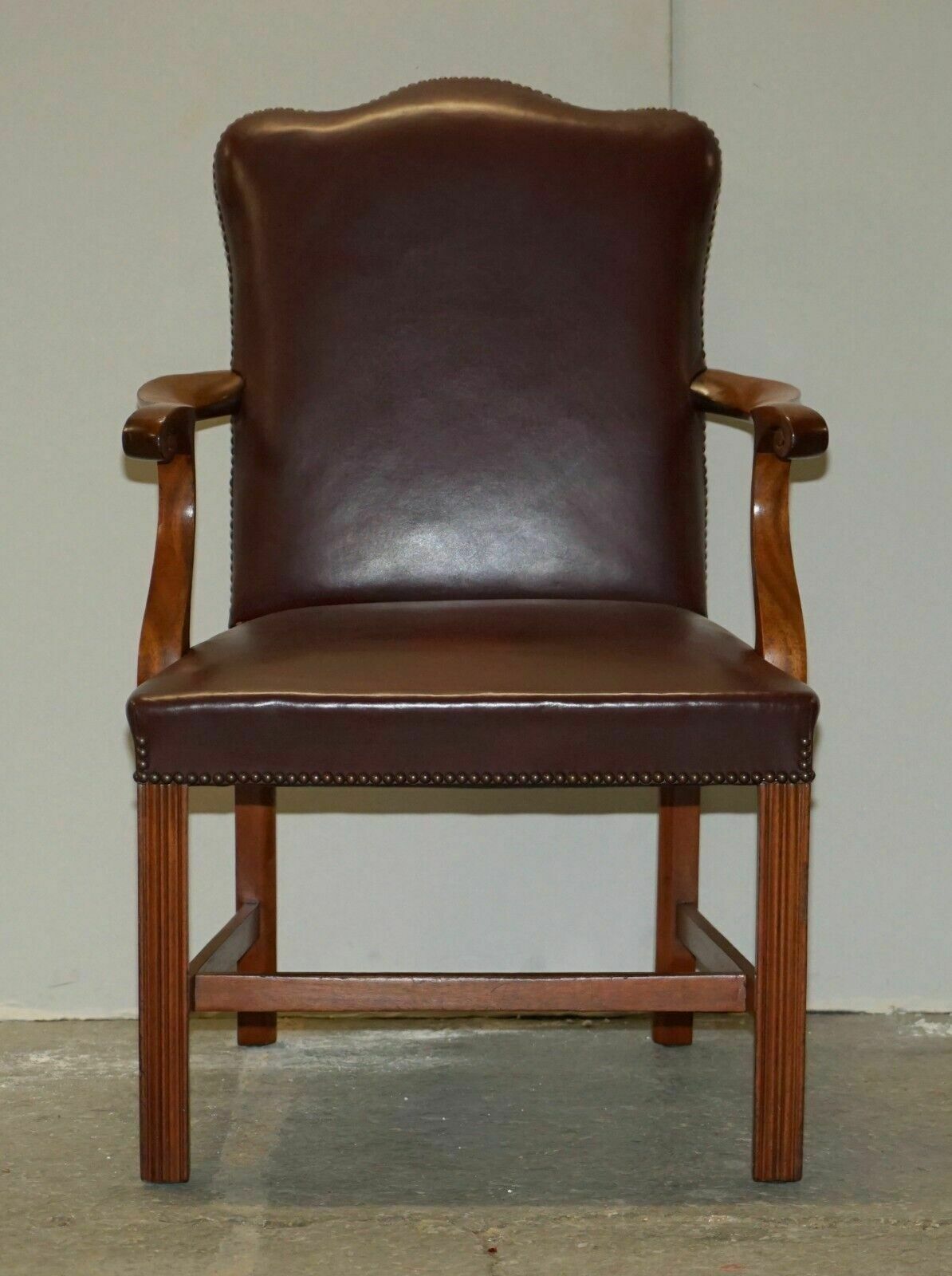 Leather Carver Office Chair From Princess Diana's Family Estate Spencer House photo for sale