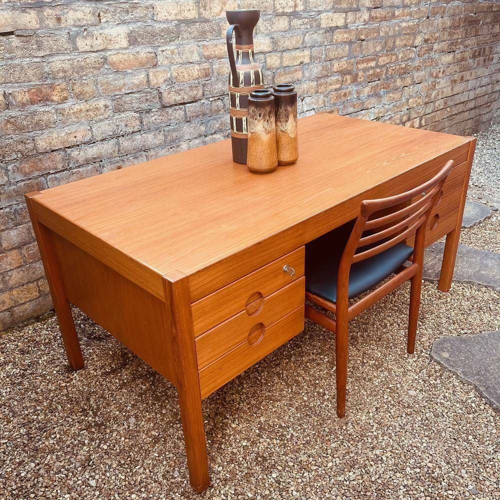 Vintage Danish Teak Desk Model 33 By Christian Linneberg, Denmark 1960s photo furniture
