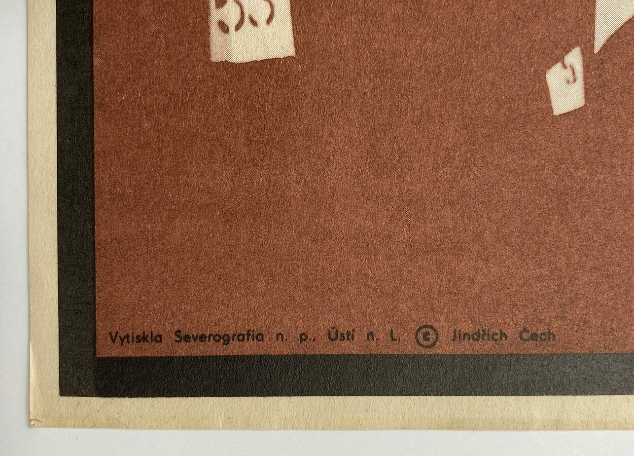 Original Film Poster, A Search For Mr. Tau, Jindřich čech, 1972, Genuine Czech Vintage Print photo vinterior