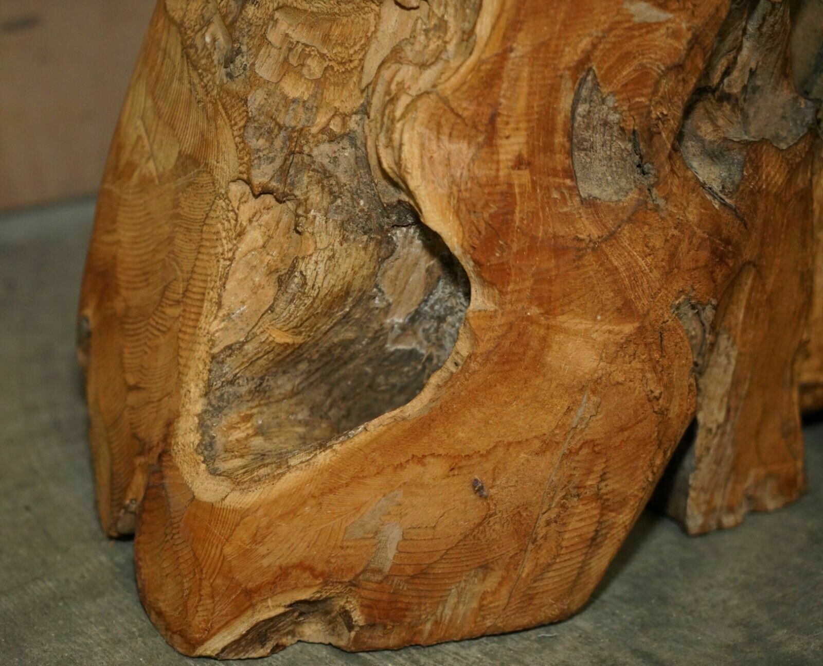 photo for sale Decorative Pair Of Natural Rootwood Mushroom Shaped Stools Or Tall Footstools