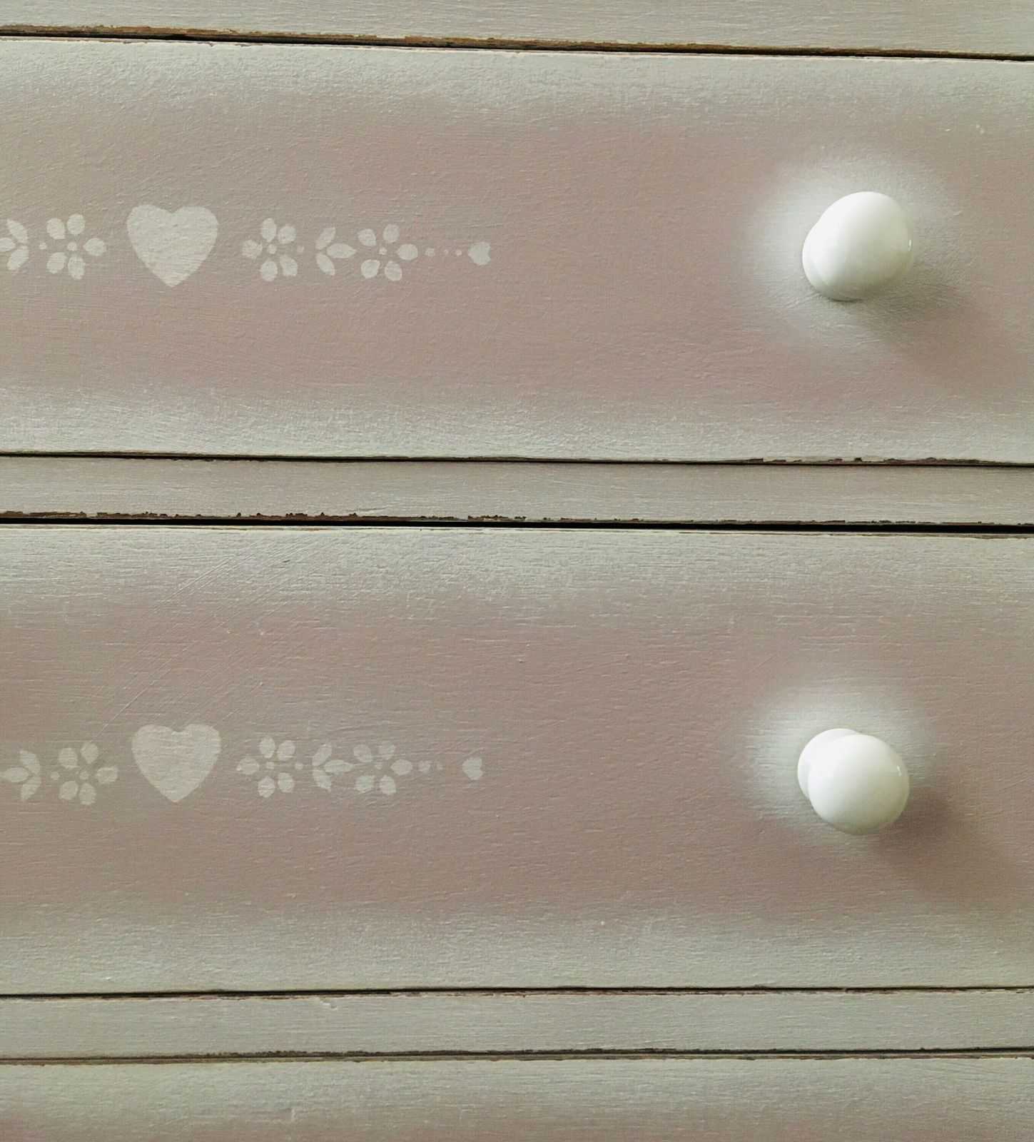 Vintage Hand Painted Pink Chest Of Drawers. Folk Art Style With Floral Romantic Details. Large Painted Chest Of Drawers. photo Furniture