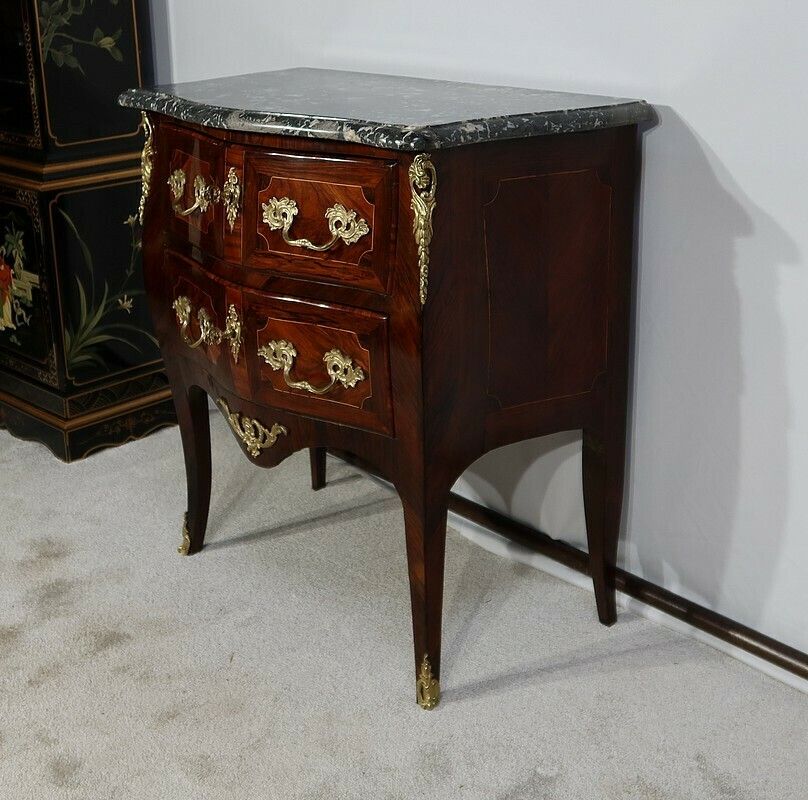 Small Tomb Commode In Precious Wood, Louis XIV / Louis XV Transition – 18th Century photo furniture
