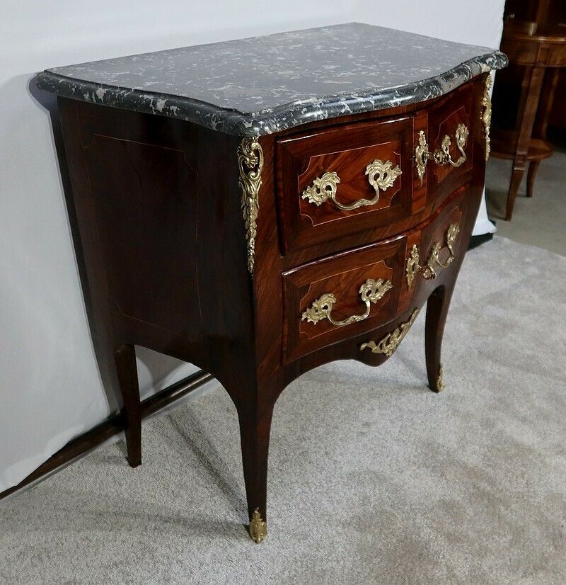 Small Tomb Commode In Precious Wood, Louis XIV / Louis XV Transition – 18th Century photo for sale