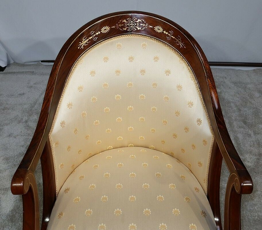 Pair Of Bergeres In Rosewood, Charles X Period, Early 19th Century photo vintage
