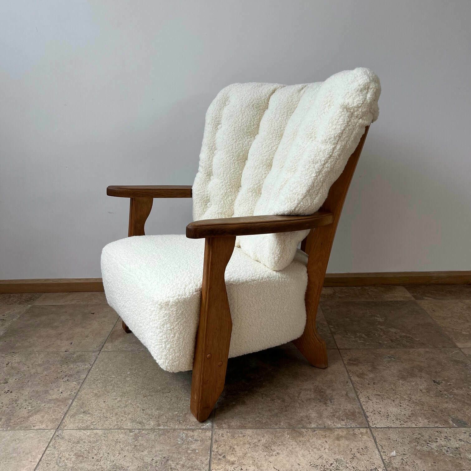 Guillerme Et Chambron Mid Century French Oak Armchair photo furniture