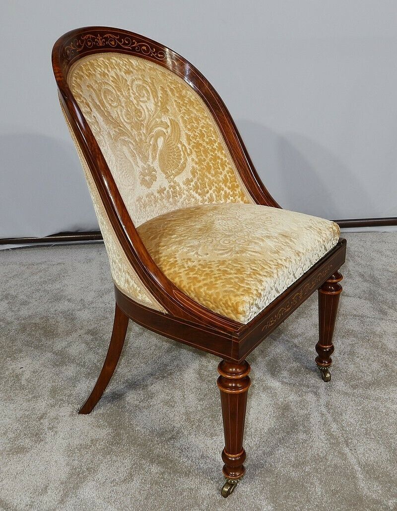 Set Of 4 Rosewood Chairs, Charles X Period   Early 19th Century photo vintage