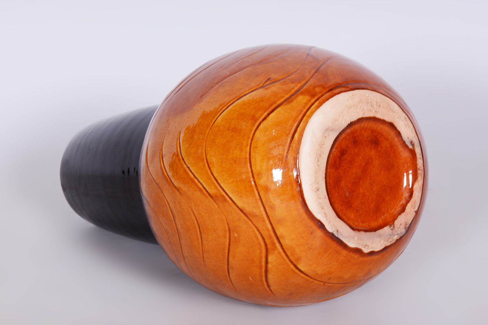 Mid Century Vase, Glazed Ceramics, Well Preserved Condition, Czechia, 1950s photo furniture