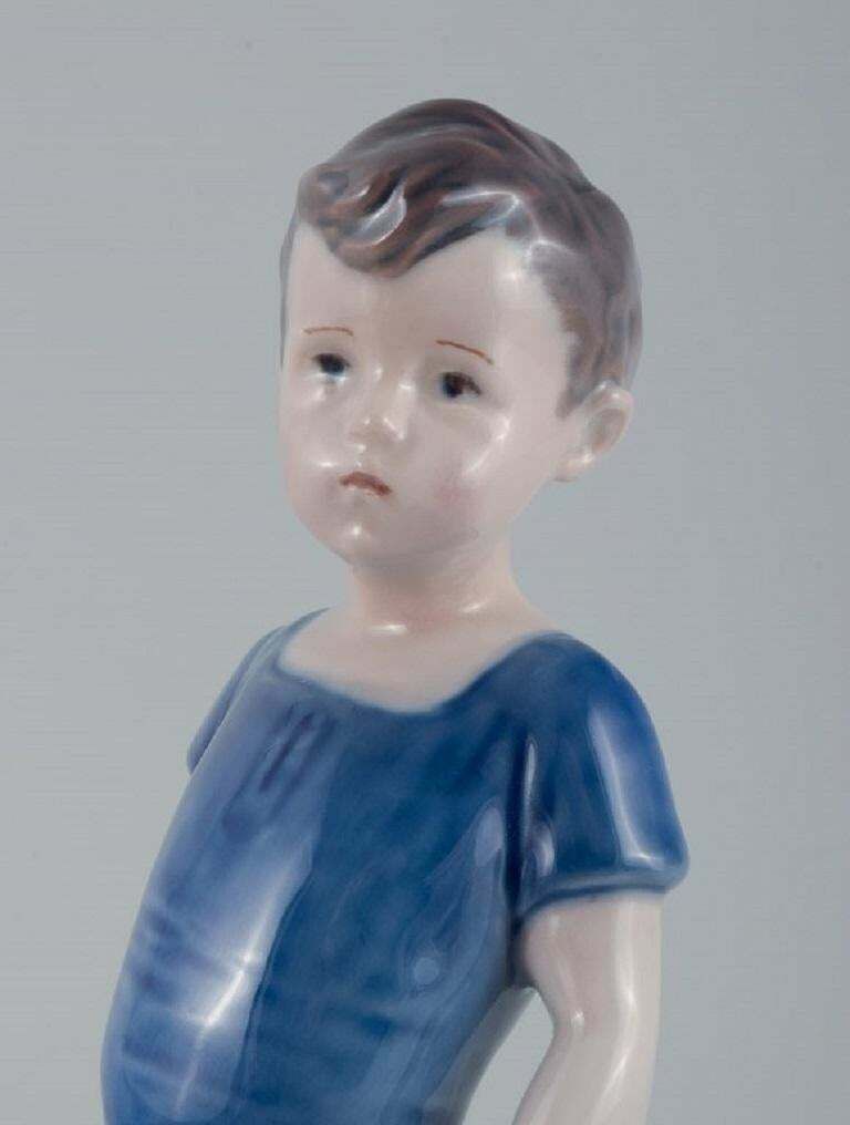 Royal Copenhagen, A Rare Figure Of A Boy. Model Number 519. photo Home Decor