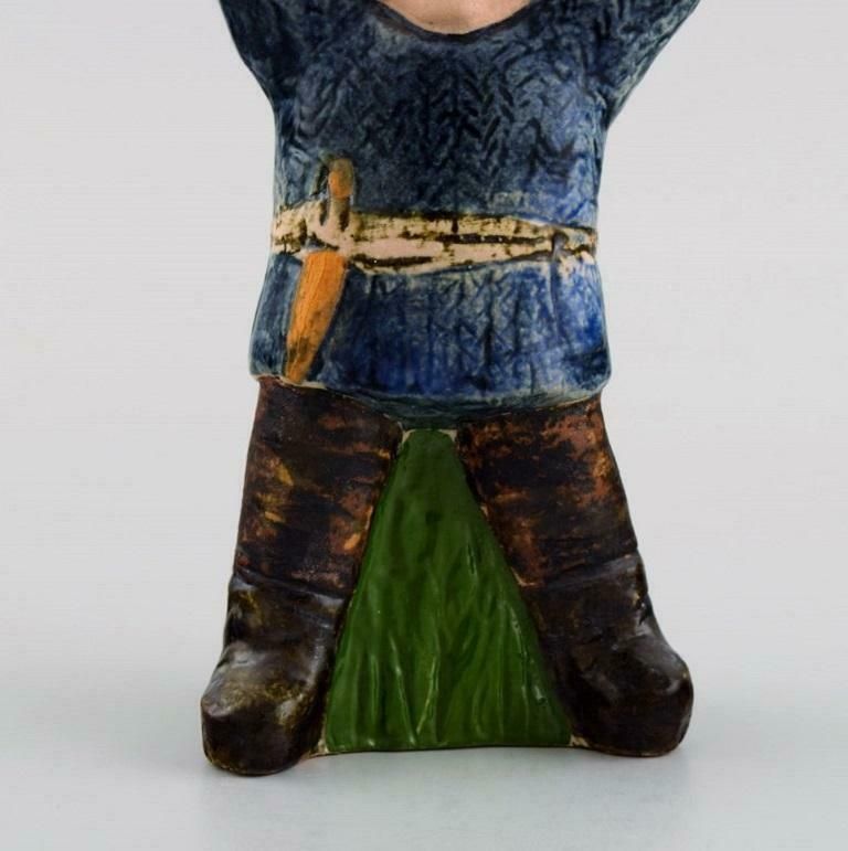 Lisa Larson For Gustavsberg Figure In Glazed Stoneware Emil From Lønneberg photo for sale