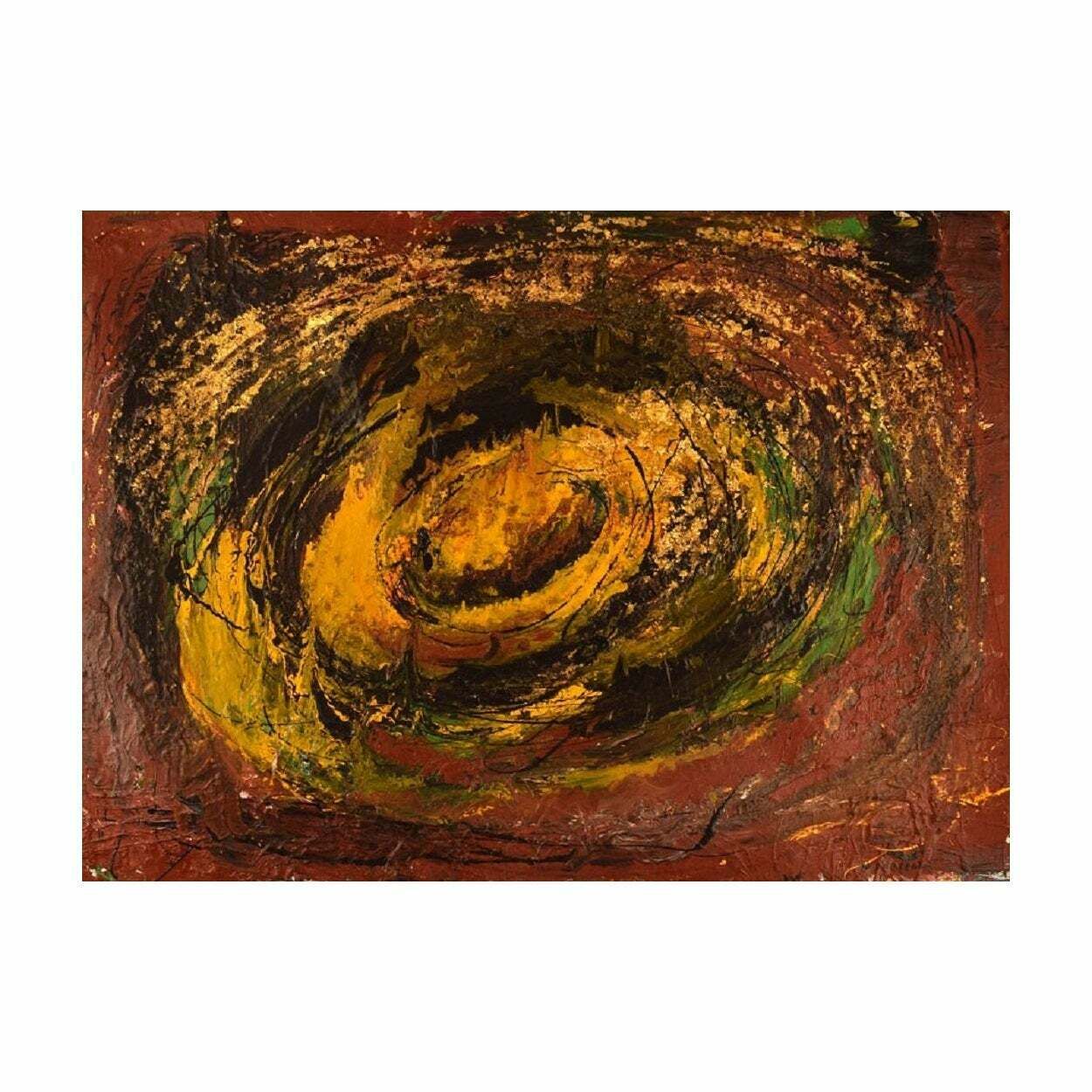 Unknown French Artist Oil On Canvas Abstract Composition Mid 20th Century