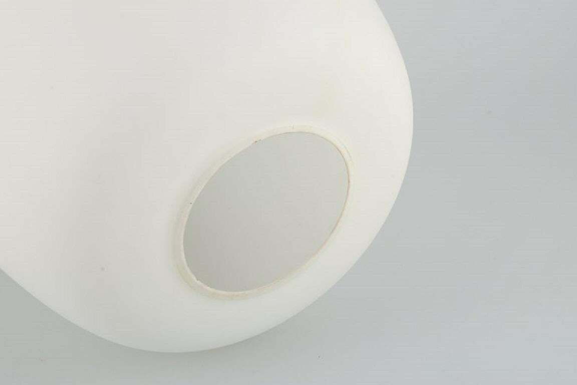 Fog & Mørup Pendant In Frosted Opal Glass With Brass Mounting. Mid 20th C. photo Lighting
