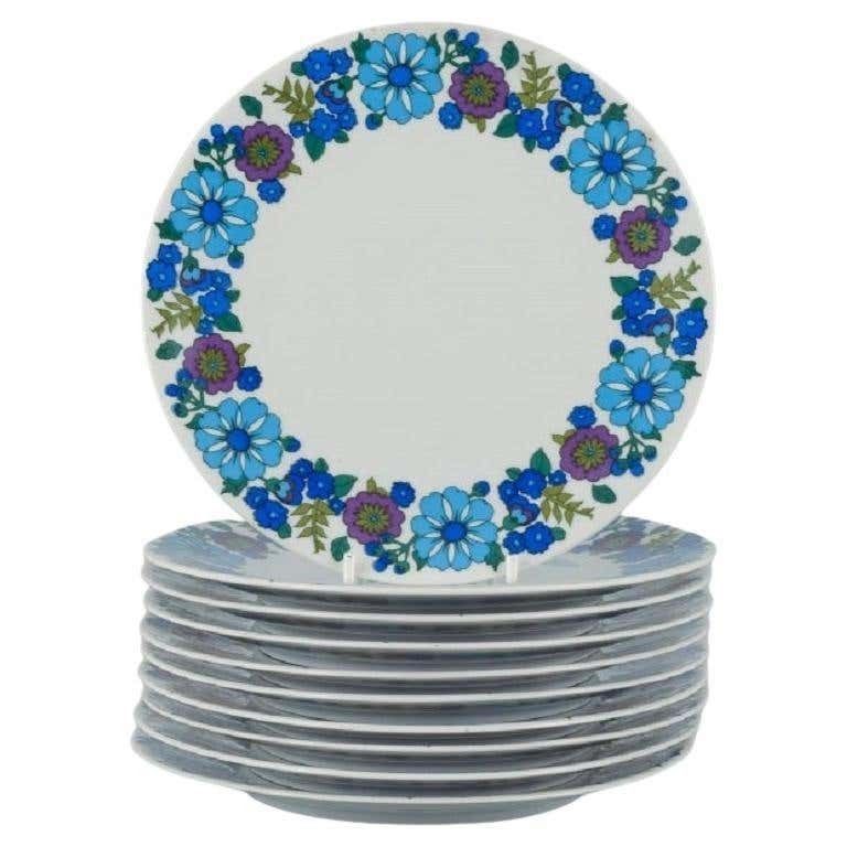 Pmr, Bavaria, Jaeger & Co. Germany, A Set Of Ten Retro Plates In Porcelain