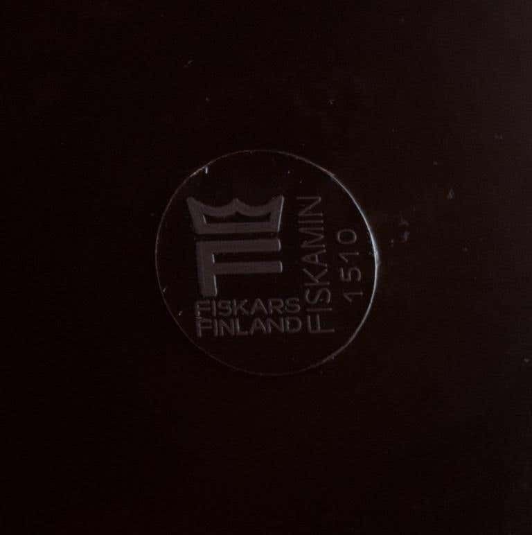 photo furniture Fiskars, Finland, "Fiskamin", 5 Retro Plates In Orange And Brown Melamine