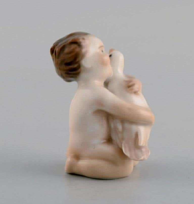 Rare Royal Copenhagen Porcelain Figure, Girl With Duck, Model Number 2332 photo 512.0