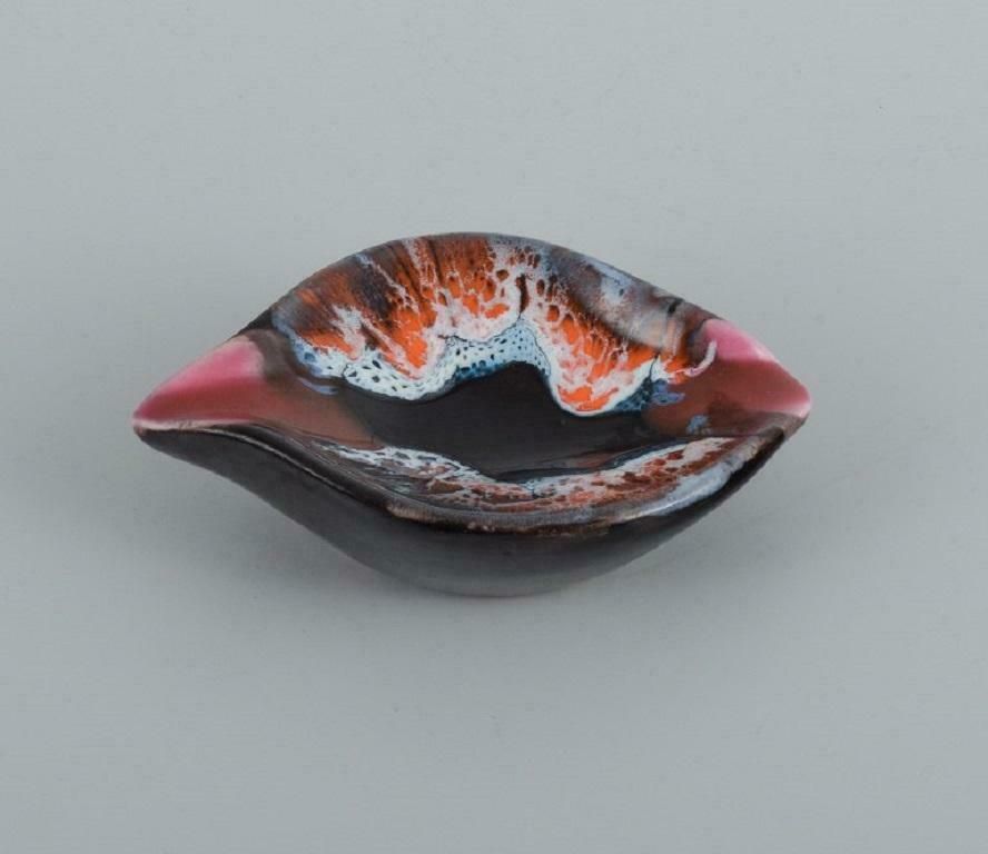 Vallauris, France, Three Ceramic Bowls In Brightly Coloured Glazes. 1960/70s. photo Home Decor